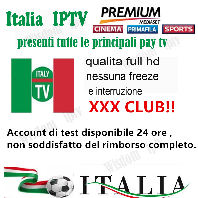 3 Months Wisdom Italy IPTV SUPPORT FOR ANDROID APK SMART TV IPTV M3U